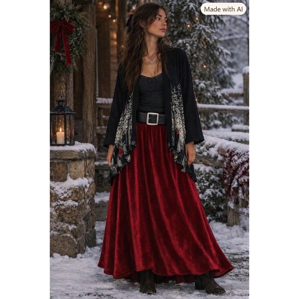A Walk in the Park Cardinal Forest Open Cardigan M Black Winter Eclectic Birds